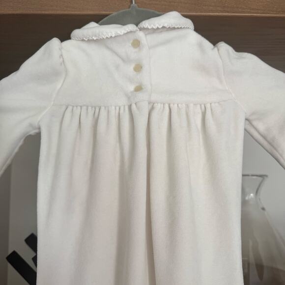 Ralph Lauren Pink Bow Tie, Velvet Footed Jumpsuit - Picture 5 of 6